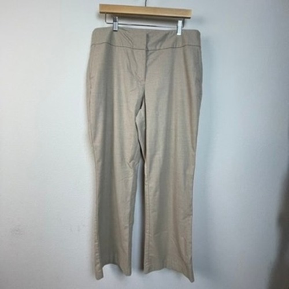 Ann‎ Taylor Factory Women's Tan Herringbone Career Dress Pants Size 14